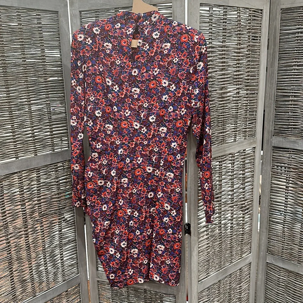 NWT Veronica Beard Louella Dress in Berry Multi Floral Size 8 - Picture 8 of 11